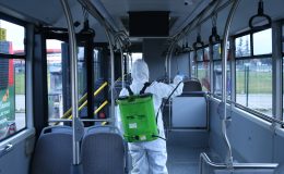 Temiz ve sağlıklı ulaşım için tüm araçlar ilaçlandı